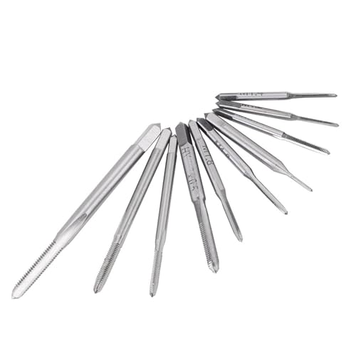 Wakects 10pcs Metrische Tap -Gewinde -Set, Gewinde -Tipp -Werkzeugschraube mit Premium -Materialqualität für eine Effiziente Bearbeitung von Wakects