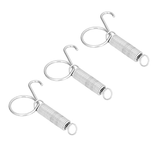 Wakects 20pcs Metall Finger Spring Latch Hook Strong Teleskop für Kaninchen -Hühnchen -Vogelkäfige mit Einfachem Pull Ring Design Farming Tools Geflügelversorgungen (Großer Türhaken mit Federkäfig) von Wakects