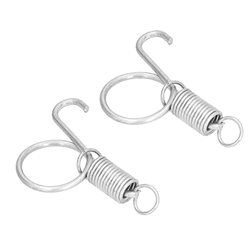 Wakects 20pcs Metall Finger Spring Latch Hook Strong Teleskop für Kaninchen -Hühnchen -Vogelkäfige mit Einfachem Pull Ring Design Farming Tools Geflügelversorgungen (Kleiner Türhaken mit Federkäfig) von Wakects