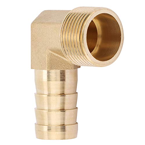 Wakects 3/4 "männliche Gewinde Messingschlauch Barb, Ellbogenfleckenstachelbogen -Kupplungsstecker 90 ° Schlauchanpassungs -Messing Ellbogenanpassungsstachel Schleuderanschluss für (19mm) von Wakects