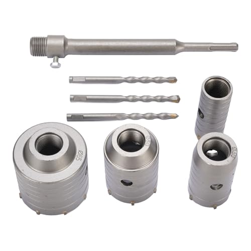 Wakects 30 Mm 40 Mm 50 65 Betonlochsägen -Kit, Hohe Härte Wolframstahl und YG8C -Legierung, Präzises Schneiden, Vielseitiger Gebrauch, Schnelles Bohren mit Aufbewahrungsbox, 1 Stangenstange und 3 3 von Wakects