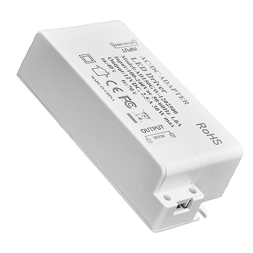 Wakects 30W LED-Treibertransformator Stromversorgung 12 V DC 100-240V Wechselstrom Wasserdichtes Dimmabschnitt mit überströmender Schutz für LED-Streifenleuchten Schrankleuchten von Wakects