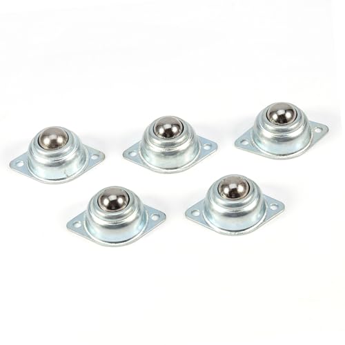 Wakects 5pcs Nickelbeschichtung Stahlkugel Kugel, Balltransferlager, Übertragungssystem Divergiert für die Weitergabe von Möbeln von Wakects