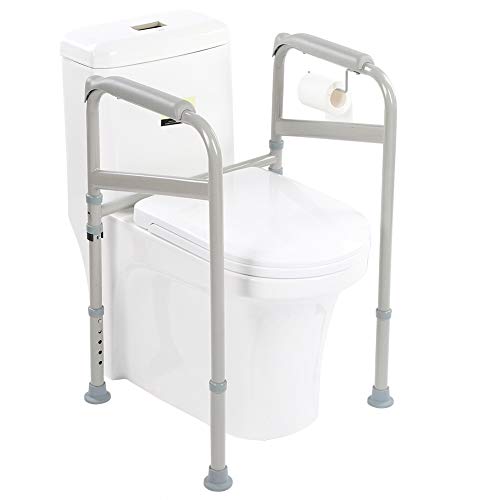 Wakects Armlehne für Toilette, Sicherheits-Geländer für Badezimmer, 2-in-1, Sicherheitsrahmen, für schwangere Behinderte, rutschfeste Unterstützung von Wakects