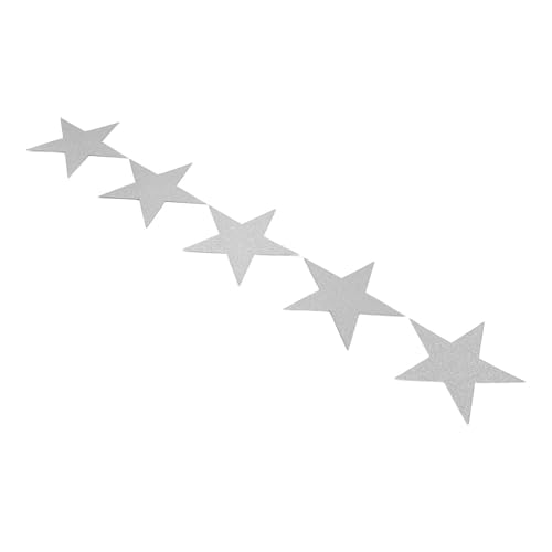 Wakects Ausschnitte Papierstars Dekoration, Doppelseitiges Glitzer -Sternpapierausschnitt Klassenzimmerzubehör für Bulletin Board (SILVER) von Wakects