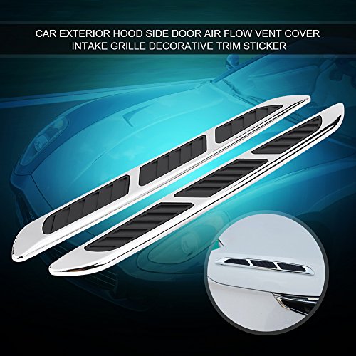 Wakects Autoluftableitungsabdeckung Motorhaube Dekorative Trim 2pcs mit Doppelseitigem Klebeband für Einfache Installation Wetterfestes ABS -Material Wakects Autoluftableitungsabdeckung Motorhaube Dekorative Trim 2pcs mit Doppelseitigem Klebeband für Einfache Installation Wetterfestes ABS -Material von Wakects