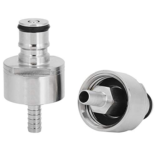 Wakects Ballsperrtyp Homebrew Kegging -Geräte, Kohlensäurekappe, Edelstahl kein Schweißbrauwerkzeug Silber für Zuhause von Wakects