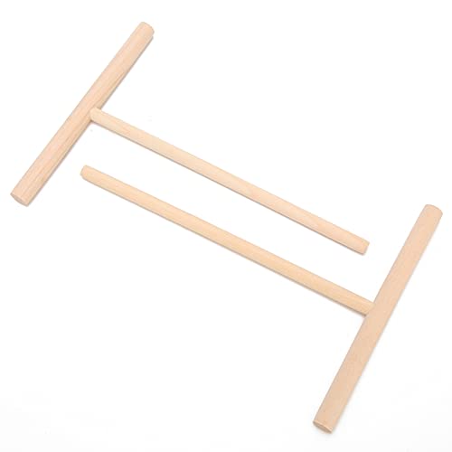 Wakects Crepe-Spreizer, Holzpfankkuchs-Teigverteiler, 2 Pack-T-förmige Kreppwerkzeuge für den Gebrauch von Küchen, Vielseitig, Langlebig, mit Allen Pfannen Kompatibel, Einfach zu Bedienen, Ideal für von Wakects