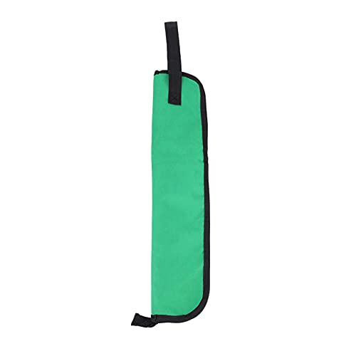 Wakects Drumstick-Tasche mit Außentasche, Standard-Nylon-Stick-Tasche mit Tragegriff und Boden-Tom-Haken, Innen 2 Schlitze für Drumsticks, Wasserabweisendes Nylon(Grün) von Wakects