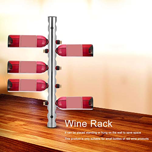 Wakects Edelstahl-Weinregal Wandmontierter Raumsparender Halter für 8 Flaschen mit Elegantem Design für Home Kitchen Bar Decor (12 Löcher) von Wakects