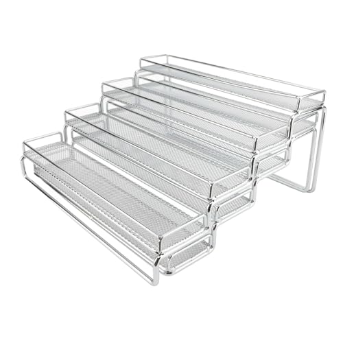 Wakects Erweiterbares Trennbares Regal für Kleiderschrank, Leicht zu Tragen und Aufzustellen, Stabiler Metallrahmen, Breitere und Dichtere Drahtregale, Rostbeständig, Optimierter Raum mit 4 von Wakects