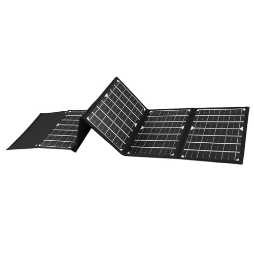 Wakects Faltbare Solar-Panel-Ladegerät Tragbare Solarkraft mit 3-in-1-USB-geflochtenem Kabel für das Ladung von Wanderungstelefonen Im Freien (40W) von Wakects