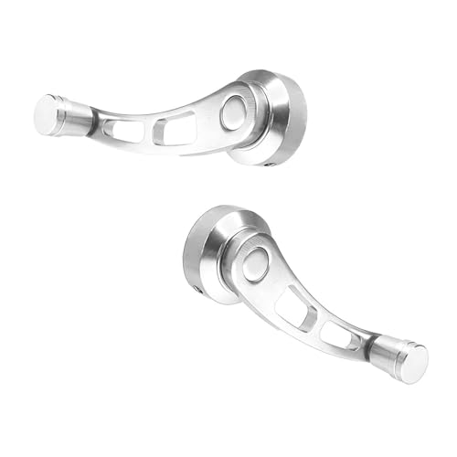 Wakects Fenstergriff 2PCS Legierungster Fenster Kurbel Riser Wickler Leicht zu Installieren Einzigartiges Design mit 8 Zubehör 12 Schrauben für Klassiker -Auto -Austausch (SILVER) von Wakects
