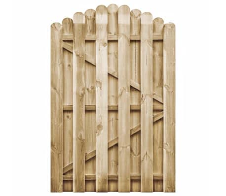 Wakects Gartenzaun aus Kiefernholz mit Bogen, Gartenzaun für den Außenbereich, aus Holz, 100 x 150 cm (B x H) von Wakects