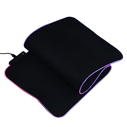 Wakects Großes Mauspad, Mauspad, RGB-Licht, Gummi, Verdickt, Notebook, Tablet-Matte, USB-Schnittstelle, Computerzubehör, Gaming-Mauspad mit Lichtschalter, für Büro, Zuhause, 80 X 30 X 0,4 cm von Wakects