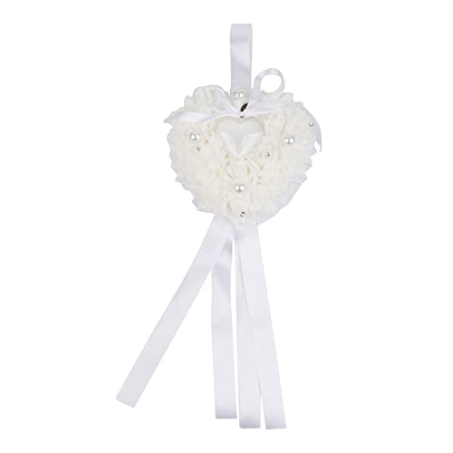 Wakects Hochzeitskissen Ringträger Kissenhalter Kissen mit Elegantem Blumenmuster für die Förderung von Ringen in der Hochzeitszeremonie von Wakects