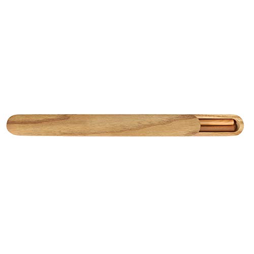 Wakects Hölzerne Küstenstäbchen mit Box Tragbarer Japaner -Stäbchen mit Pull Out Box für Heimtransportgeschirr 22.5 Cm (Ziehen Sie die helle Essstäbchenschachtel) von Wakects