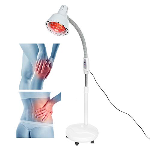 Wakects Infrarotlampe,Rotlicht Lampe mit Rädern Infrarotstrahlung-275W Infrarotlicht Heizung Therapielampe Muskelschmerzlinderung Infrarotlampe Kälteentlastungslampe von Wakects