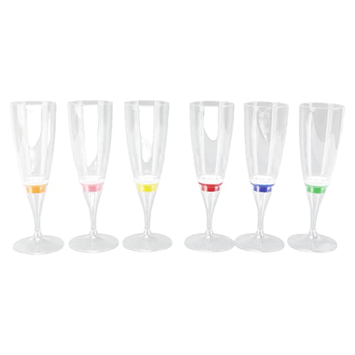 Wakects LED Luminous Goblet 6-Stcs Lebendige Lichtanzeige, Faszinierende Visuelle Effekte, Lang Anhaltende Batterie LED Luminous Cocktailglas Set für Nachtclubs, Partys, KTV von Wakects