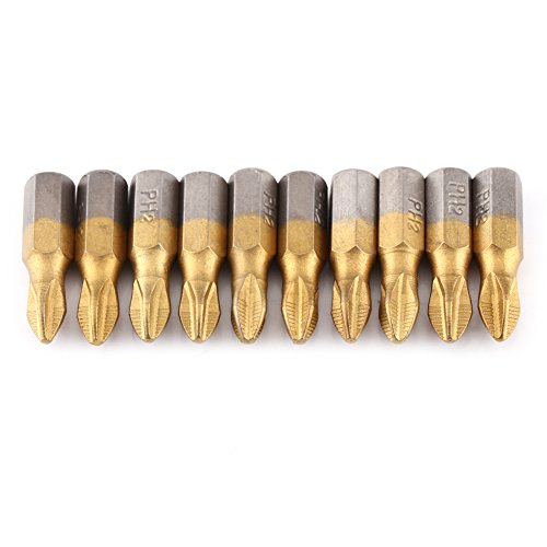 Wakects Magnetschraubendreher Bit Eingestellt, Cross Head PH2 1/4-Zoll-Hex-Shank, 10pcs Magnetic Impact Treiber Bits für Elektrische Bohrer, Reparatur von Hausgeräten, Nicht Rutschige Isolierte von Wakects
