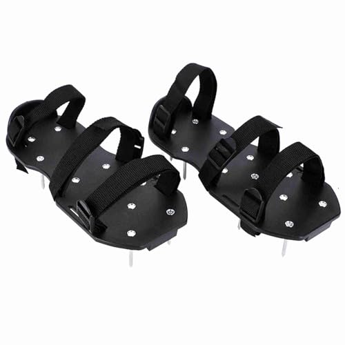 Wakects Optimale Rasengesundheit, 26 Spikes Lawn Lerator Sandalen, Hochleistungs -Spike -Schuhe Effiziente Bodenbelüftung, Einstellbare Passform, Zuverlässig (3 Riemen) von Wakects