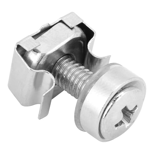 Wakects Rackschrauben Käfigmuttern, 20pcs M5 M6 Sortiment Kit Bügeleisen für Elektrische Schränke Netzwerkfahrzeuge (M5*20 (20pcs)) von Wakects