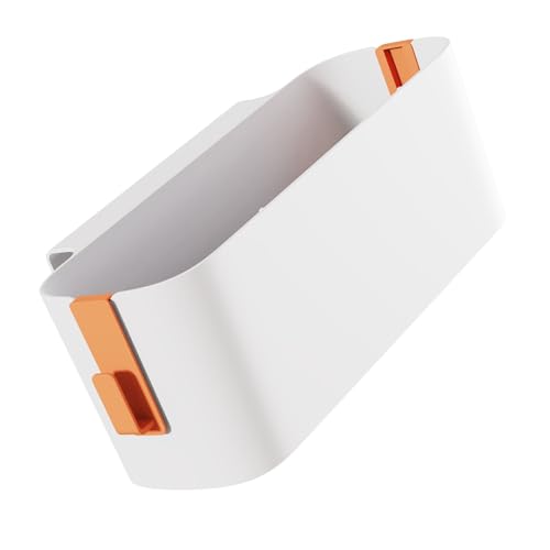 Wakects Raumsparende Nachtregal mit Haken für Etagenbetten, Organisieren Bücher, Telefone, Gläser, ABS -Plastikhänge, Passt die Schienenbreite Unter 3 cm (ORANGE) von Wakects