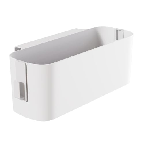 Wakects Raumsparende Nachtregal mit Haken für Etagenbetten, Organisieren Bücher, Telefone, Gläser, ABS -Plastikhänge, Passt die Schienenbreite Unter 3 cm (White) von Wakects