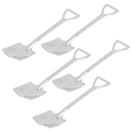 Wakects Set von 5 Edelstahl -Kaffeelöffeln, Ergonomisches Design, Charmantes Design, Glatt und Sicher, Ideal Zum Geben, Geeignet für Beide Erwachsenen Geeignet (Scoop) von Wakects