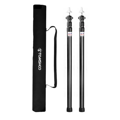 Wakects Teleskopstange, Camping Tarp Stangen, Aluminium 6061 Starke verstellbare Teleskopstange mit Schloss-System, für Unterstand, Hängematte Regen fliegen, Markise (3meter) von Wakects