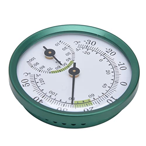 Wakects Temperatur-Feuchtigkeit Messer, Hygrometer-Thermometer mit Großem Transparentem Zifferblatt, Leicht zu Lesen für Home Office-Gewächshaus Lager von Wakects