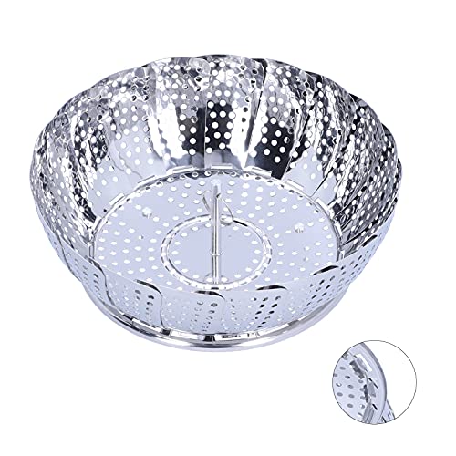Wakects Verstellbar und Multifunktionales Klappdampfstange, Edelstahl -Kochgeschirrzubehör für Dampfgemüse, Obst, Eier, Fleisch, Sicheres Handling, Robustes Design (#1) von Wakects