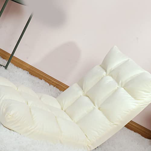 Wakects Verstellbare Bodensitzsofa Stuhl Weiche und Bequeme Sitzplätze Abnehmbar Waschbares Design PP Baumwollfüllung Ergonomisch (milchweiß) von Wakects