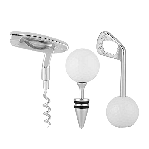 Wakects Weinbierflasche Opener Korkenzieher Set Zink Alloy Bar Tool mit Golfform Design für Home Restaurant Party Geschenk von Wakects