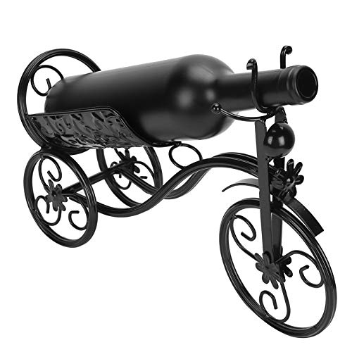 Wakects Weinflaschenhalter in Form von Fahrrädern, dekorativer Flaschenhalter für Wohnzimmer, Esszimmer, Bar, Metall (Schwarz) von Wakects