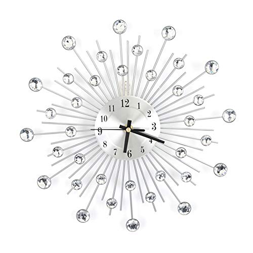 Wanduhr aus Metall, geräuschlose Wanduhr in Blumenform für Wohnzimmer Büro Dekoration von Wakects