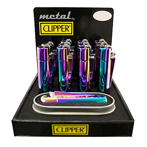 1 x Feuerzeug Clipper aus Metall Farbe Rainbow Aurora mit Handy Edition Metal Flint von Wakle