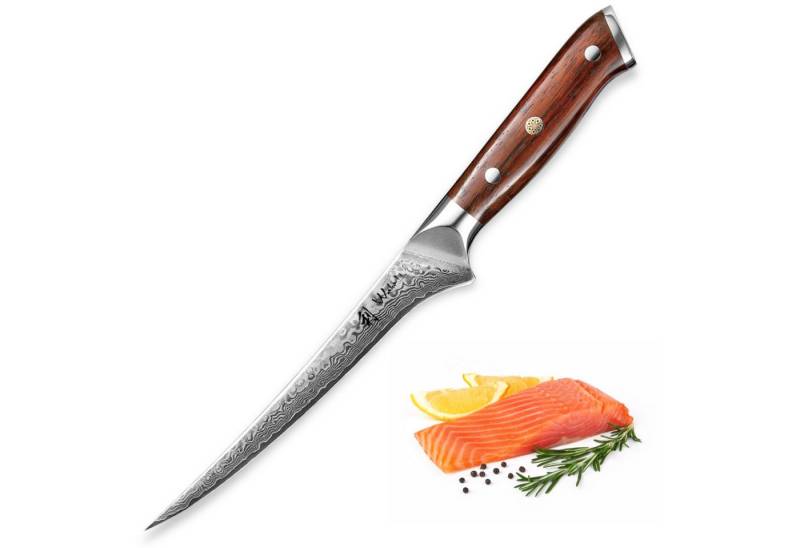 Wakoli Allzweckmesser Rosaki Serie I Ausbeinmesser und Filetiermesser Damastmesser I mit 18, aus 67 Lagen Damaststahl mit Kern aus 10Cr15CoMoV Wakoli Allzweckmesser Rosaki Serie I Ausbeinmesser und Filetiermesser Damastmesser I mit 18, aus 67 Lagen Damaststahl mit Kern aus 10Cr15CoMoV von Wakoli