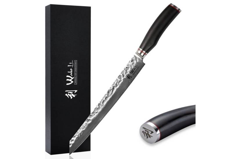 Wakoli Asiamesser EBO Damastmesser Kiritsuke Küchenmesser Kochmesser 27,5 cm Klinge, aus 67 Lagen Damaststahl, VG10 Kern von Wakoli