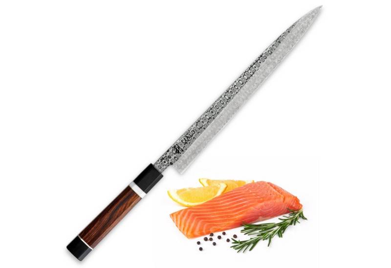 Wakoli Damastmesser Seishin Volldamast Sashimi Küchenesser 28 cm Klinge aus 110 Lagen, 110 Lagen Volldamaststahl von Wakoli