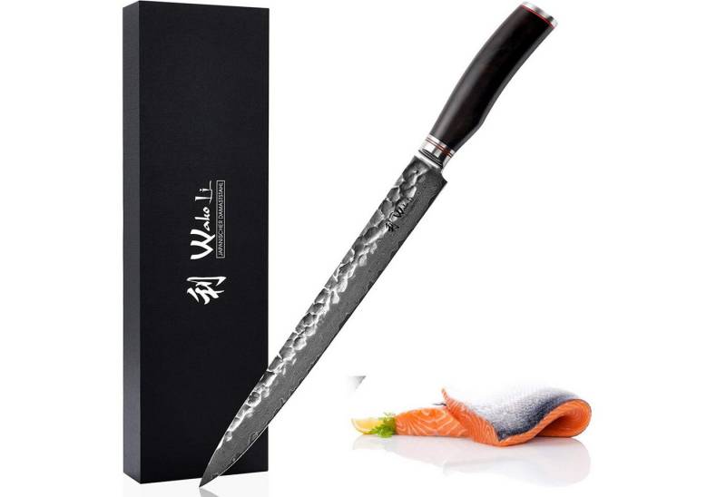 Wakoli Fleischmesser EBO Damastmesser Küchenmesser Kochmesser 30 cm Klinge, aus 67 Lagen Damaststahl, VG10 Kern von Wakoli