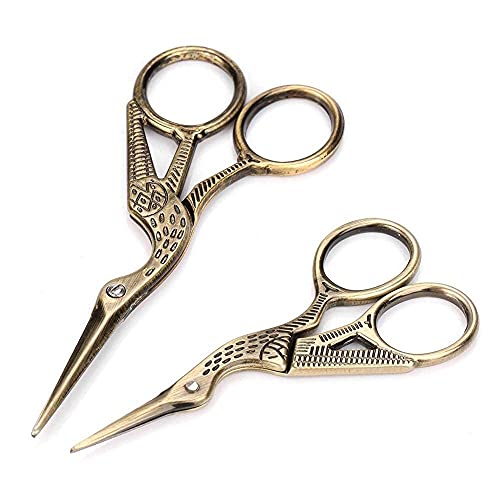 Vintage Stickschere, 2 Größen Retro Bronze Edelstahl Strickschere, Schneiderschere Stoffschere Profi Wollschere für Stickerei, Handarbeiten, Nähen, Basteln Vintage Stickschere, 2 Größen Retro Bronze Edelstahl Strickschere, Schneiderschere Stoffschere Profi Wollschere für Stickerei, Handarbeiten, Nähen, Basteln von Walfront