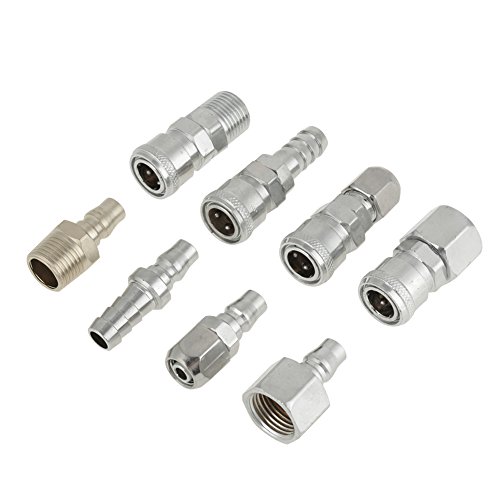 8 STÜCKE BSP 1/2 "Pneumatischer Luftkupplungs-Stecker und -Buchsen-Kit, Schnellkupplungs-Luftanschlüsse, Industrietyp C, Schnellkupplungs-Set von Walfront