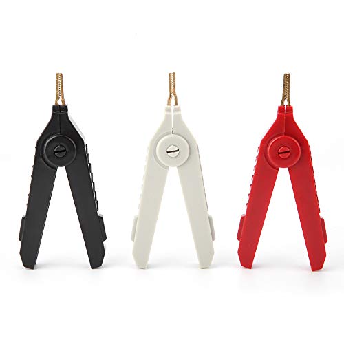 Kelvin Test Clip, Walfront P2004 3 Teilig Vergoldeter Kupfer Krokodil Klemme Elektrischer Mess Gerätetest 4 Draht Kelvin Test Clip von Walfront