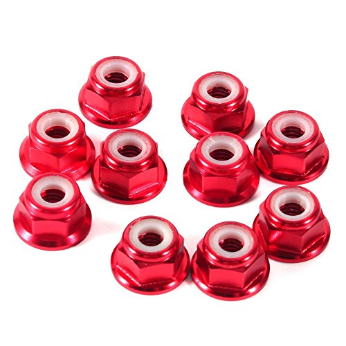 Selbstsichernde Sechskant Muttern, 10 STÜCKE M4 Mutter CNC Aluminium Flansch Nylon Sicherungsmutter Selbstsichernde Metallmuttern Dunkelrot Selbstsichernde Sechskant Muttern, 10 STÜCKE M4 Mutter CNC Aluminium Flansch Nylon Sicherungsmutter Selbstsichernde Metallmuttern Dunkelrot von Walfront
