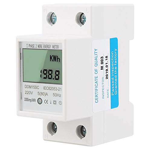 Digitaler Stromzähler Hutschiene 1 Phase 220V/230V 5-80 A DDM15SC LCD Display Einphasen Stromzähler Elektronisch KWH Zähler 35 mm DIN Schiene Strommessgerät Digitaler Stromzähler Hutschiene 1 Phase 220V/230V 5-80 A DDM15SC LCD Display Einphasen Stromzähler Elektronisch KWH Zähler 35 mm DIN Schiene Strommessgerät von Walfront