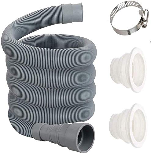 Ablaufschlauch,Verlängerung Ablaufschlauch geeignet für Waschmaschine und Geschirrspüler,Inklusive 2 Kanalisation Abdichtung Fugen und 1 Schlauchschellen (5m) von Walant