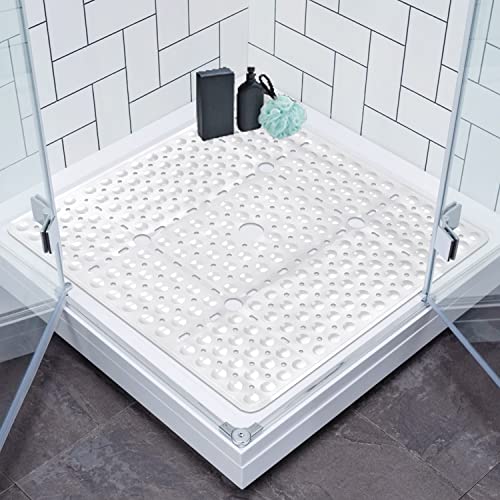 Duschmatte rutschfest 70x70 cm | Antirutschmatte Dusche 100% BPA-frei | Duscheinlage Sicherheits Komfort mit Ablauflöchern | duschunterlage Schnell trocknend für badewanne von Walant