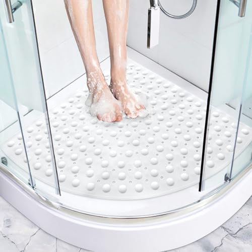 Walant Duschmatte rutschfest 70x70 cm,Badewannenmatte mit Saugnäpfen,BPA-frei PVC Bath Mat, Schimmelresistent,Maschinenwaschbar badematte rutschfest (Weiß) von Walant