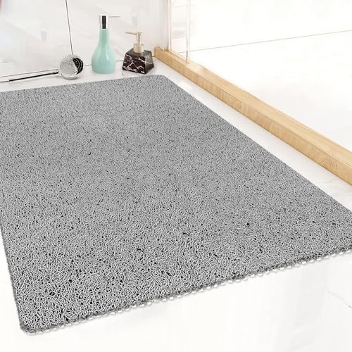 Walant Duschmatte rutschfest 60x80: Antirutschmatte Dusche Duscheinlage rutschfest Schnell Trocknende Rutschmatte Dusche Hocheffiziente Entwässerung - duschwanneneinlage Grau von Walant